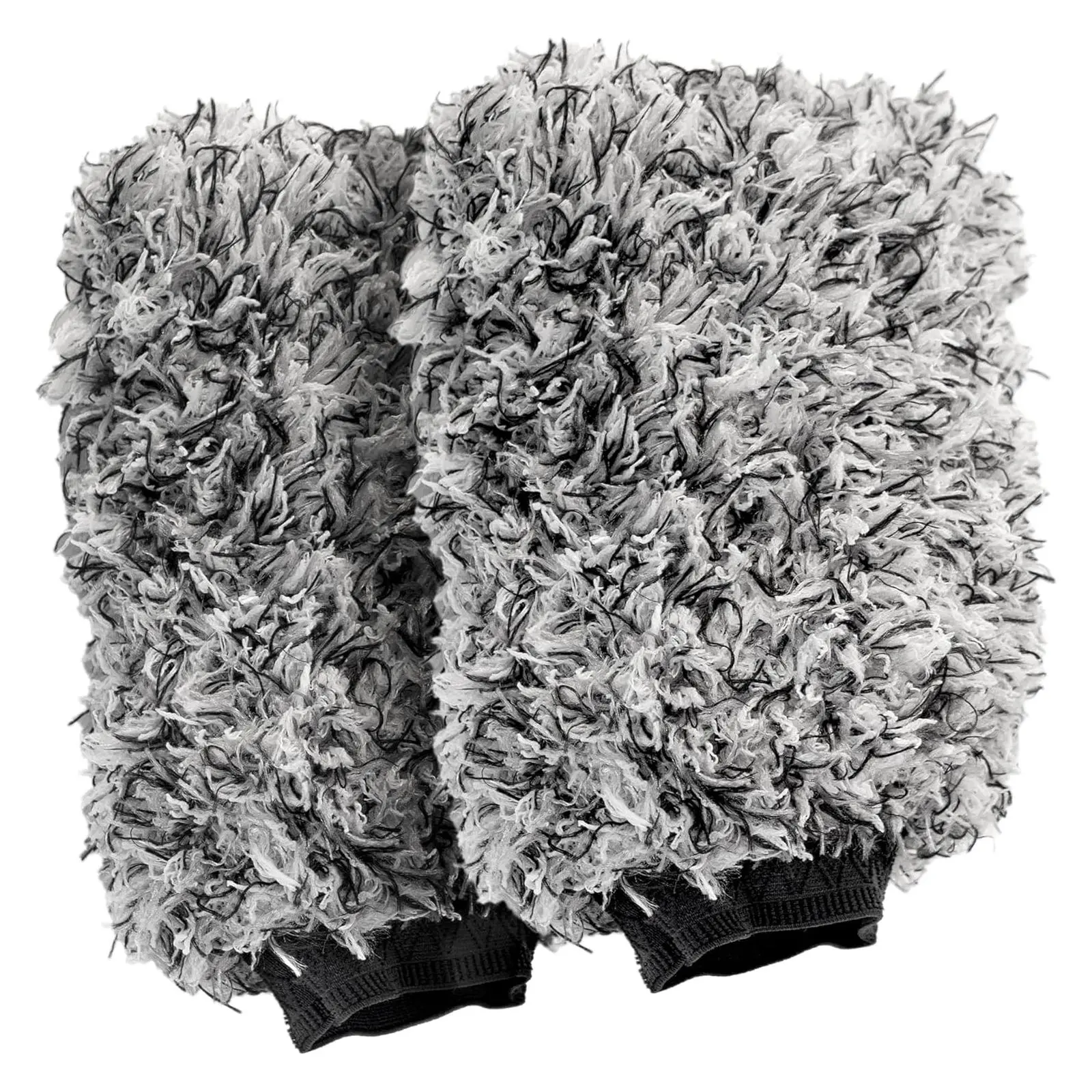 1 Pair Car Wash Mitt, 8"×10" Soft & Scratch-Free Premium Plush Microfiber Washing Glove, Machine Washable Lint Free Absorbent Detailing Wash Mitt, Universal Car Accessories