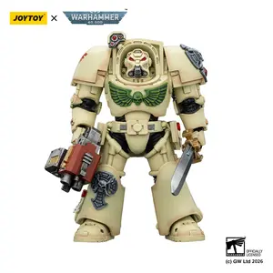 JOYTOY Warhammer 40k  1/18  Action Figure Dark Angels Deathwing Terminator 1 with Power Sword and Storm Bolter JT03127,summervibes