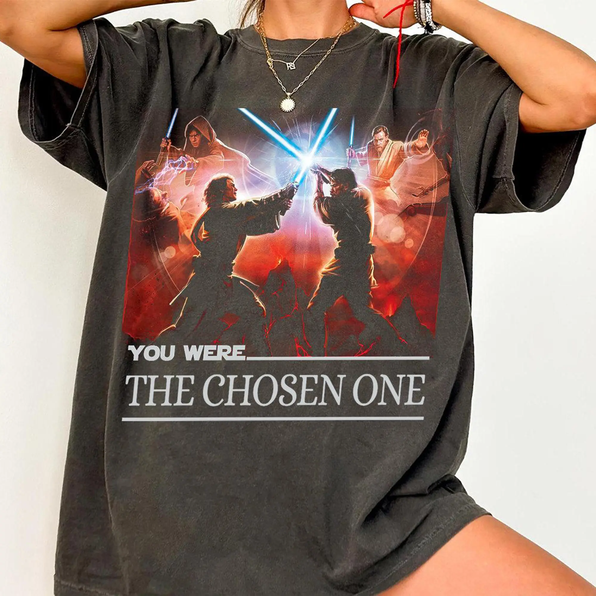 Vintage Dark Space Warrior Shirt Retro Sci Fi Movie Inspired Graphic Tee Chosen Hero Theme