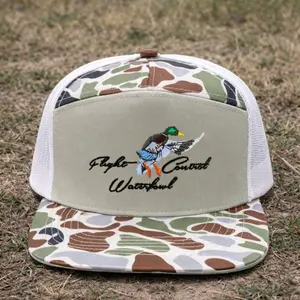 [7 Styles] Flight Control Waterfowl Mallard 7 Panel Hat – Mallard Duck Hunting Snapback Cap, Waterfowl Hunting Gear, Outdoor Performance Hat for Men & Women