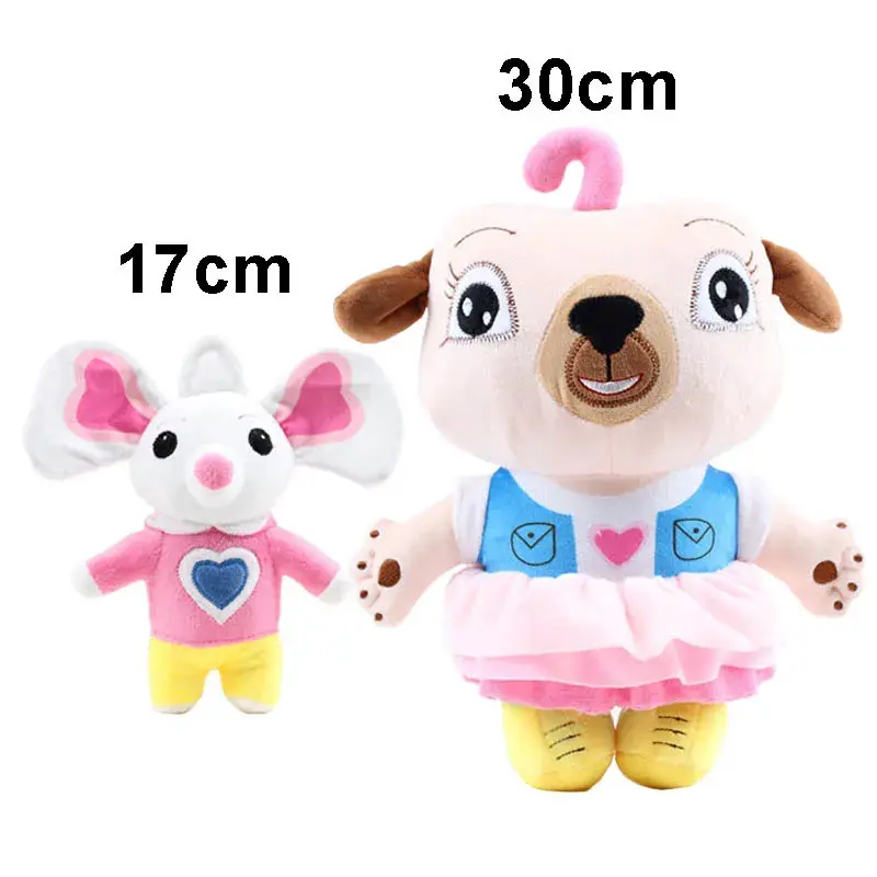 Cartoon Movie Chip and Potato Soft Plush Toys - Cuddly Stuffed Animals, Cute Collectibles, Pug Dog & Mouse Peluche Dolls for Children’s Birthday Educational Gifts (Plushie Love), Soft Stuffed Animal