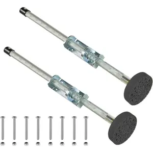 Pair of Adjustable Ladder Leveler with Rubber Feet, Ladder Leg Leveler Stabilizer for Extension Ladders, Ladder Accessories (Black 26")