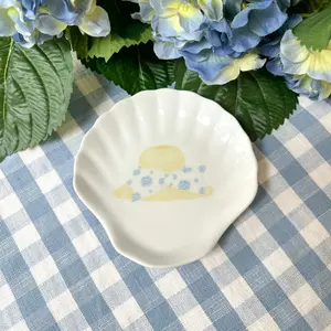 Hydrangea Beach Hat Shell Ring Dish