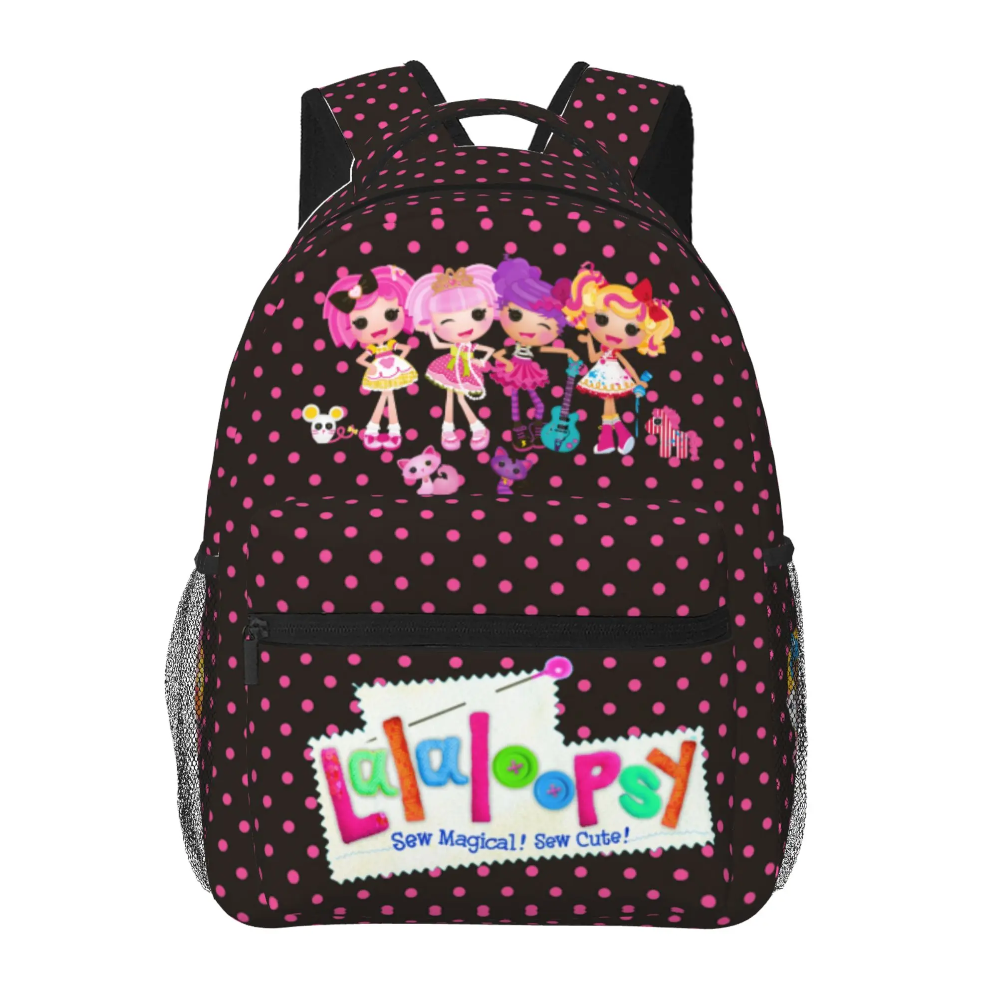 Lalaloopsy Kids Backpack We're Lalaloopsy Netflix Bookbag with Multiple Pockets MGA Lalaloopsy Durable Everyday Pack for Commuting, Camping & Outdoor Adventures