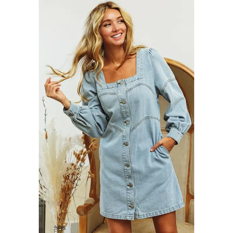 white christmas dresses Tommy Bahama Women's Chambray Flutter Shift Dress main image 0