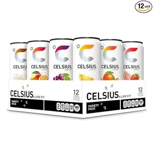 Celsius Assorted Flavors Official Variety Pack 12 Fl Oz (Pack of 12) Functional Essential Energy Drink - Sport, Beverage