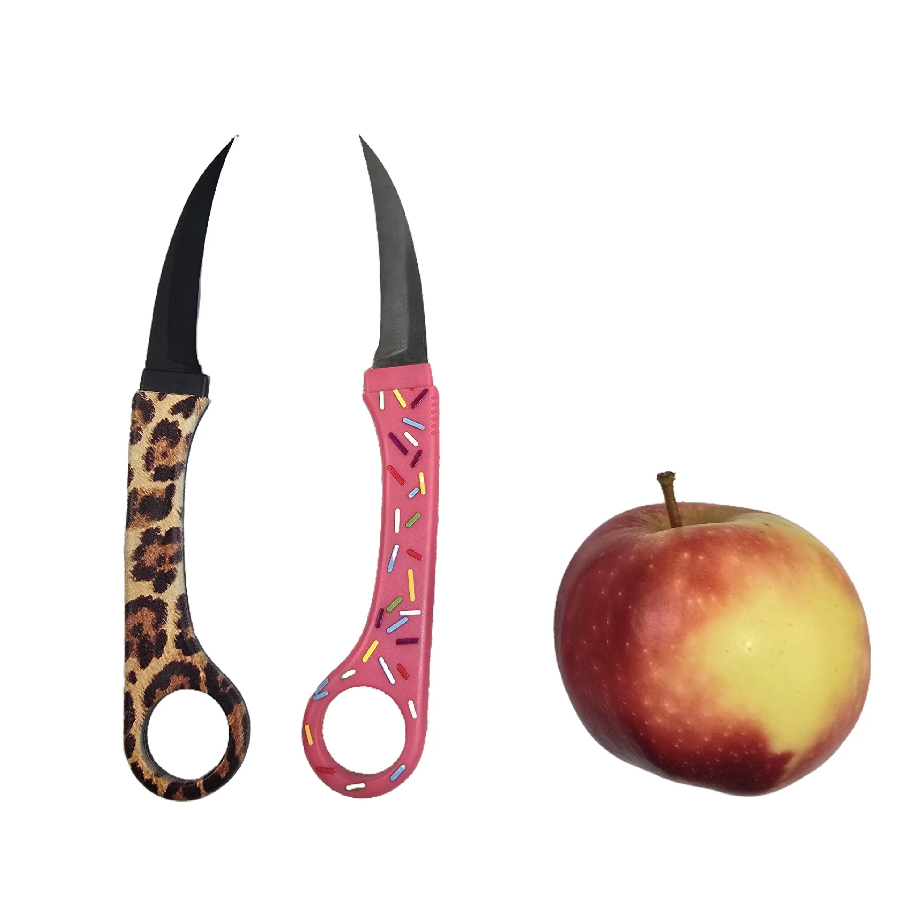 Leopard Print & Donut outdoor Knife for Women - Unique EDC Gadget for Travel & Daily Use, Perfect Gift Idea
