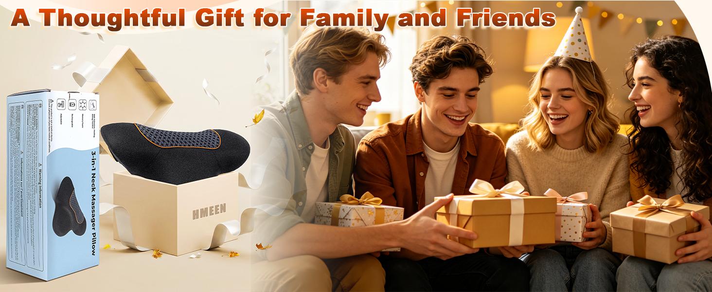 3-in-1 Multi-Function Rechargeable Remote-Controlled Heated Memory Foam Neck Traction Pillow - 2500mAh, Vibration Massage, Airbag Traction for Pain Relief, Travel Comfort, Neck Support (Personal Care Massage Device)