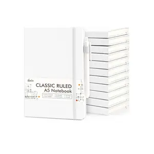 Design Personalized Faux Leather Hardcover Journal-White