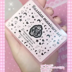 Russian Manicure SET new 9Pcs Diamond Nail Drill Bit Set 332'' 235mm Professional Cuticle Nail Drill Bits Kit for Acrylic Gel Nails Efile Manicure Pedicure Shapen Remove Tools Home Salon Use Silver