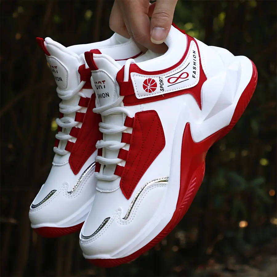 GGOR Men's Unisex Basketball Sneakers - Lace-Up Closure for Customizable Fit, Non-Slip Sole for Secure Grip, All-Season Casual Sports Footwear