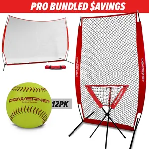 Pro Training Bundle | I-Screen, 12x9 Barrier Net, Ball Caddy & Practice Softballs