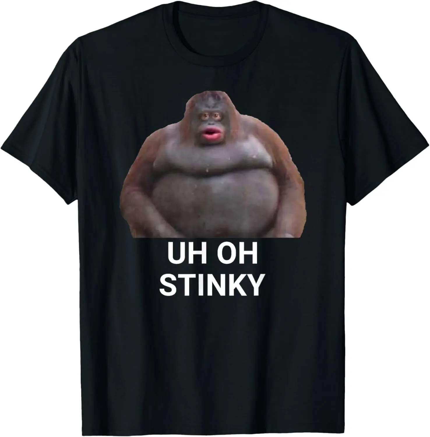 Uh Oh Stinky Poop Dank Memes Le Monke T-Shirt Pure Cotton Graphic Tees Menswear Top: Gifts for Men & Women