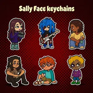 Sally Face game  acrylic keychain - Ashley Campbell, Ashley Campbell, Neil Douglas, Sal Fisher, Todd Morrison, Travis Phelps