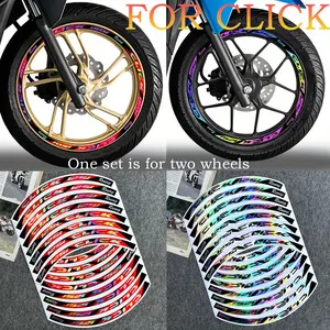 1 set / 16 pieces. Suitable for the 150i laser wheel hub sticker for motorcycle Cli 125i V3 tire modification. Waterproof printed design.