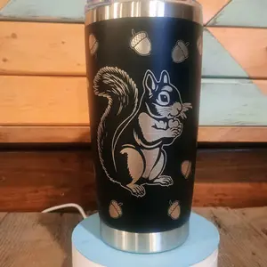 Squirrel Tumbler. Only available in 20oz currently. 3 colors available. Bottle Drinkware Water Bottles Portable Cup Mug Washable Reusable Bottled