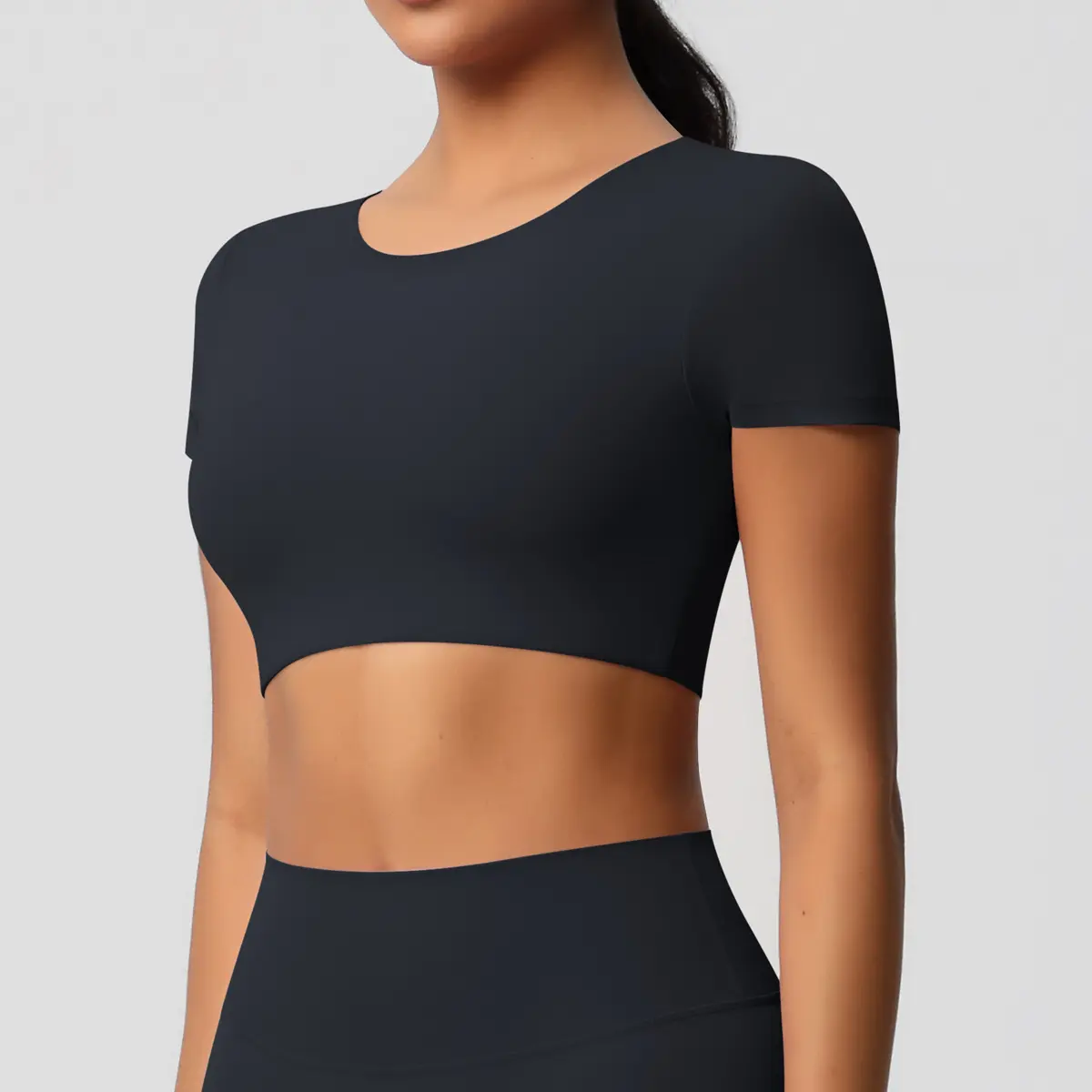 7105 Short Sleeve   Black