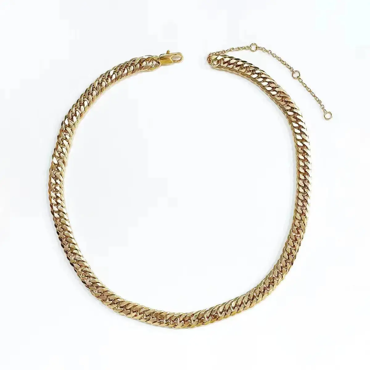 Lxalry Women's Gold-Tone Cable Chain Necklace Versatile Electroplated Jewelry Durable Everyday Evening Fashion Accessory Gift