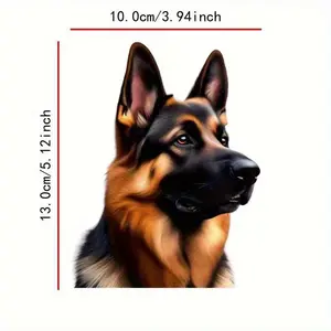 3Pcs 2D Flat German Shepherd Stickers Cute Car Decals Vinyl Stickers for Cars Motorcycles Laptops Water Bottles Refrigerators