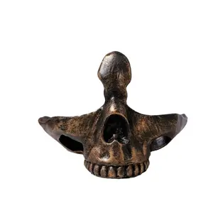 Vintage Skull Resin Statue Jewelry Box, Oval Multi-Purpose Storage Tray, Key and Accessory Holder, Decorative Display Ornaments, Perfect Gift, Home Decoration