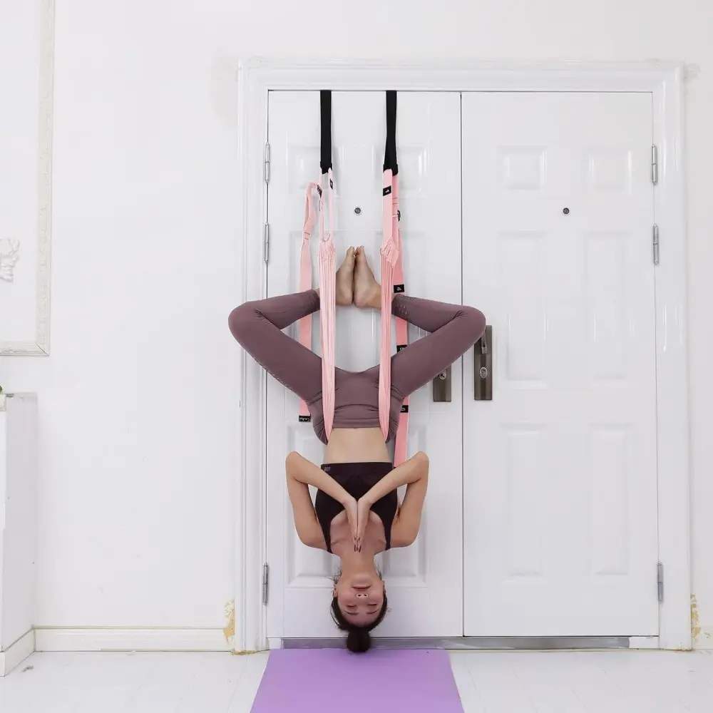 Aerial Yoga Strap, Adjustable Yoga Swing Hammock for Yoga Stretching, Leg Pressing, Ballet, Dance, Gymnastics Training - For Yoga Enthusiasts & Dancers - Suitable for Home & Studio Use - Great Gift for Fitness Lovers