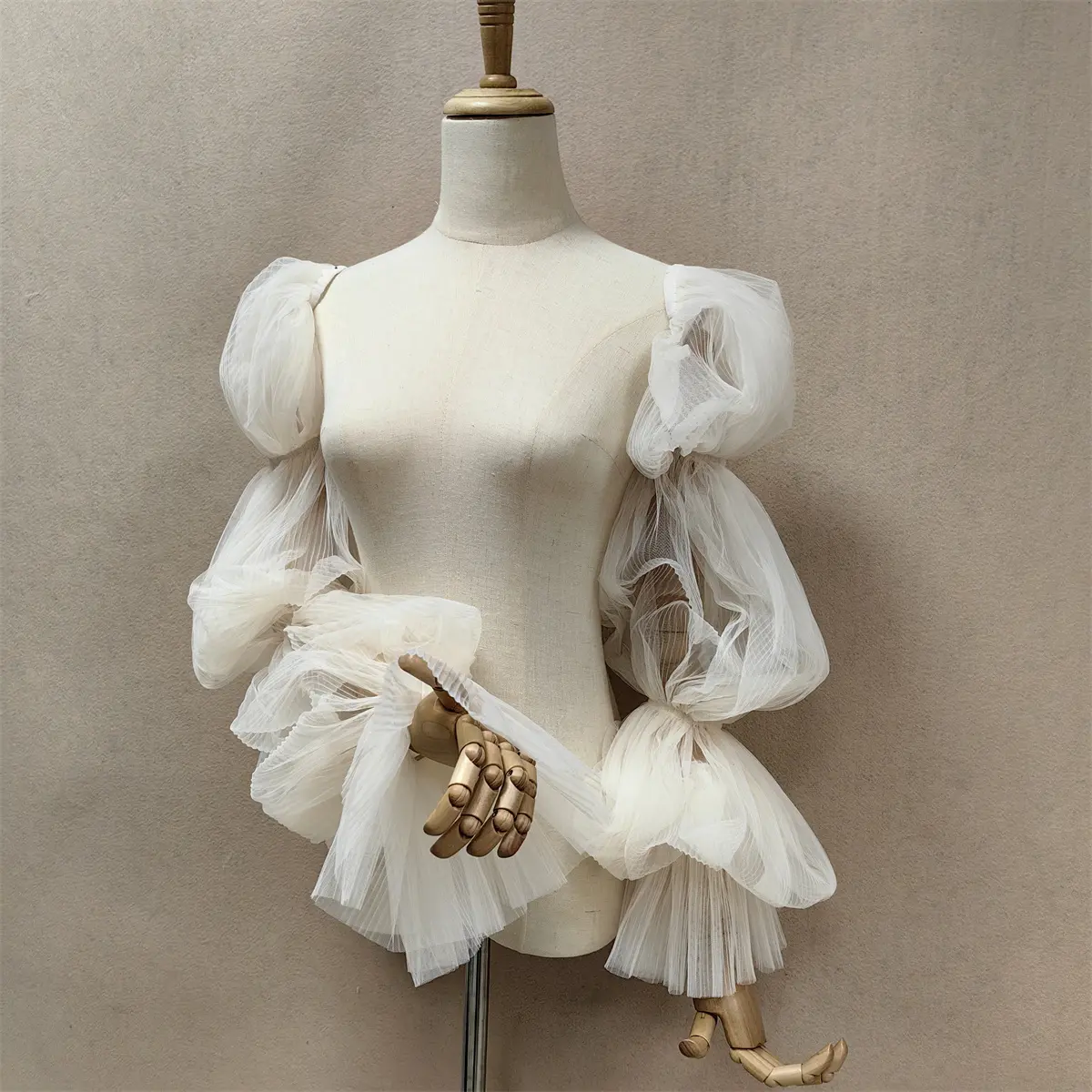 Long Detachable Sleeves, Puff Sleeves, Wedding Dress/Prom Dress Sleeves, Bridal Separates, Champagne/White Sleeves Comfort Women
