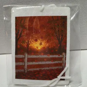Autumn Wreath Scented Car Freshener | Fall Car Air Freshener | Cozy Seasonal Aroma