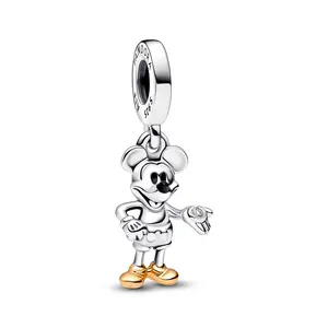 Pandora Disney 100th Anniversary Mickey Mouse Lab-grown Diamond Dangle Charm 792812C01