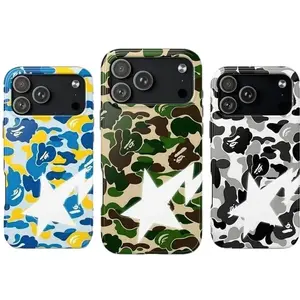 Bape Protective Camo Streetwear Phone Case Suitable For iPhone 17 Air X 11 12 13 14 15 16 Plus Pro Max & Samsung S Series