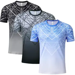 1/3 Pack Men's Short Sleeved Sports T-shirt Athletic Gradient T-Shirt Performance Gym Shirt Quick Dry Moisture Wicking Running Workout Breathable Lightweight Tee Summer
