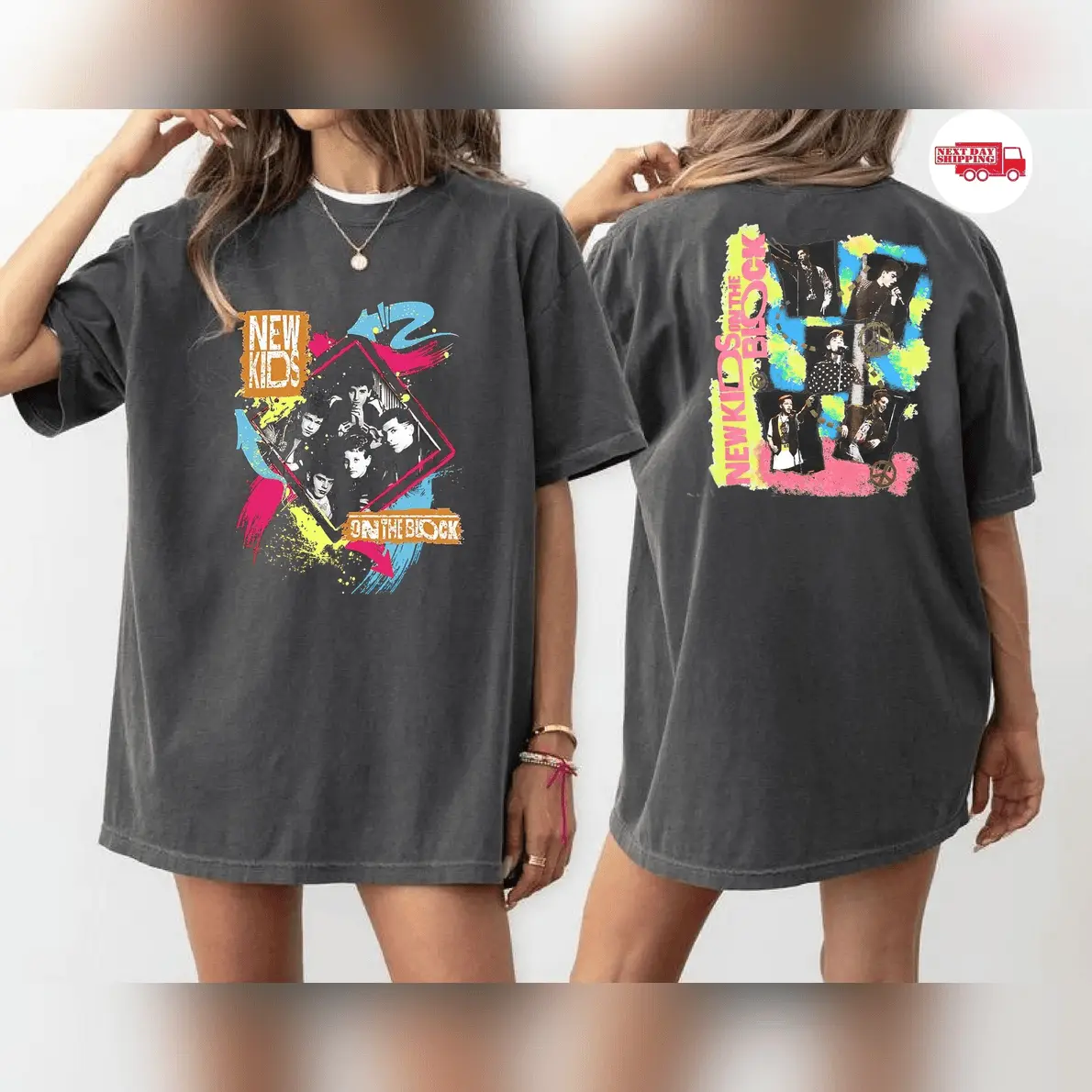 [ Music Tour Tee - Two-Side ] Nkotb New On The Block Shirt Retro Summer 2025 Pop Music Tee Durable Unisex Cotton Shirt