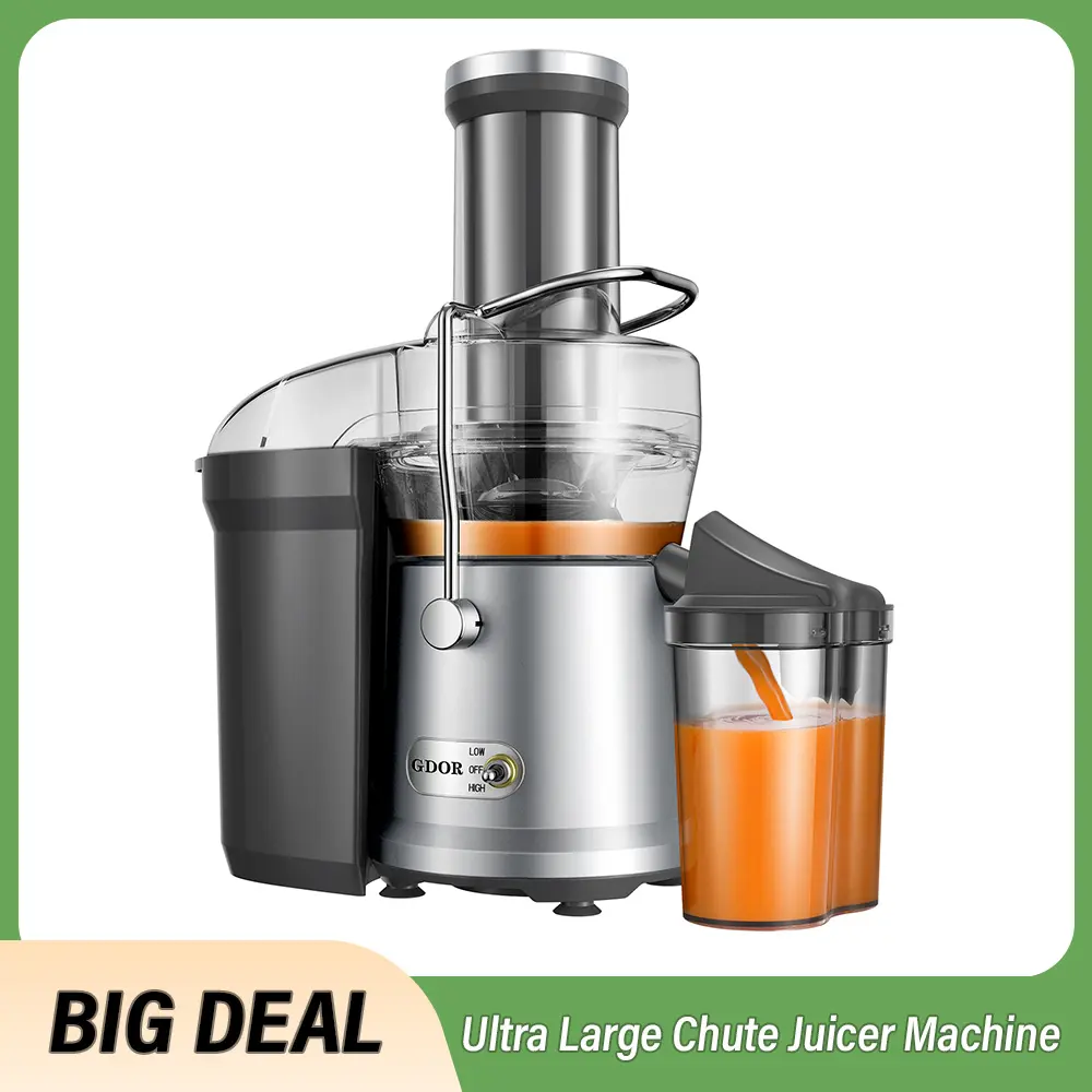 Wide-Mouth Juicer | 3.2" Feed Chute – No Pre-Cutting | 1200W Full Copper Motor | Titanium Blade System | High-Performance Home Use