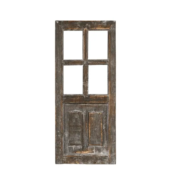 27.75" x 11.75" Wood Door – Antique Brown/Grey