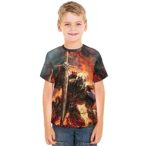 Young Girl's and Boy's Transformers Graphic Tees,Back To School Clothes Girls, Black Round Neck Print T-Shirts, Machine Washable, Suitable For Outdoor Sports A0927-80