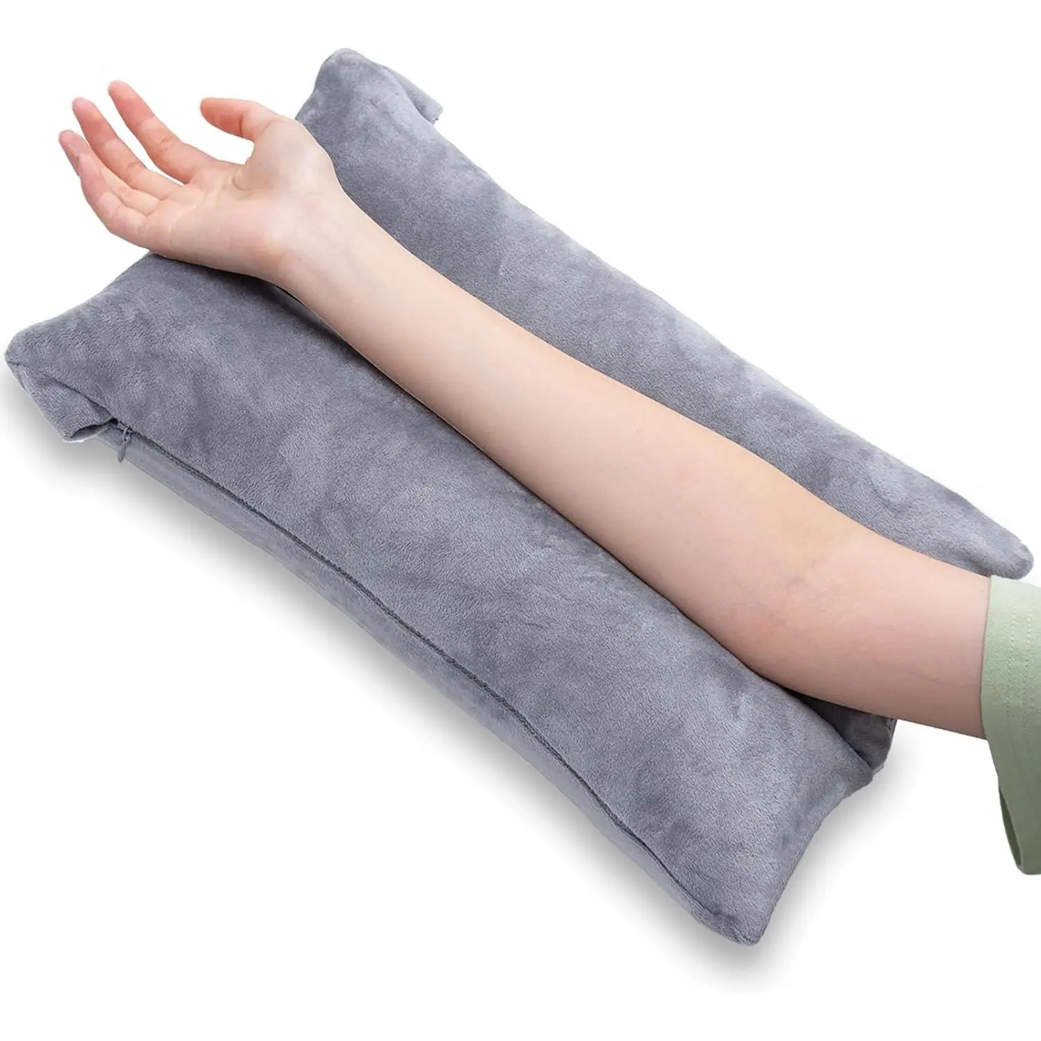 Arm Pillow, Memory  Arm Rest Pillow for Adults and Side Sleepers, Elbow Support Elevation Pillow for   and Numbness with Removable Cover (Grey)