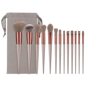 13 Pcs professional soft makeup brush Makeup Brush Set Soft Fluffy Professional Cosmetic Foundation Powder Eyeshadow Kabuki Blending Make Up Brush Beauty Tool With Bag Makeup Sponge Beauty Gift For Makeup Beginner