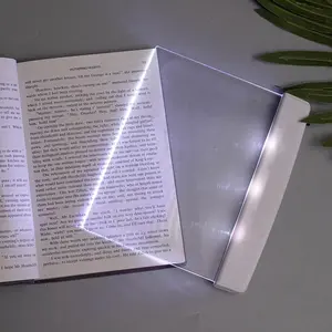 Flat Book Light for Bedtime Reading, Eye Care LED Bookmark Light - Full Page Illuminator ,Multifunctional Eye Care Light(White)