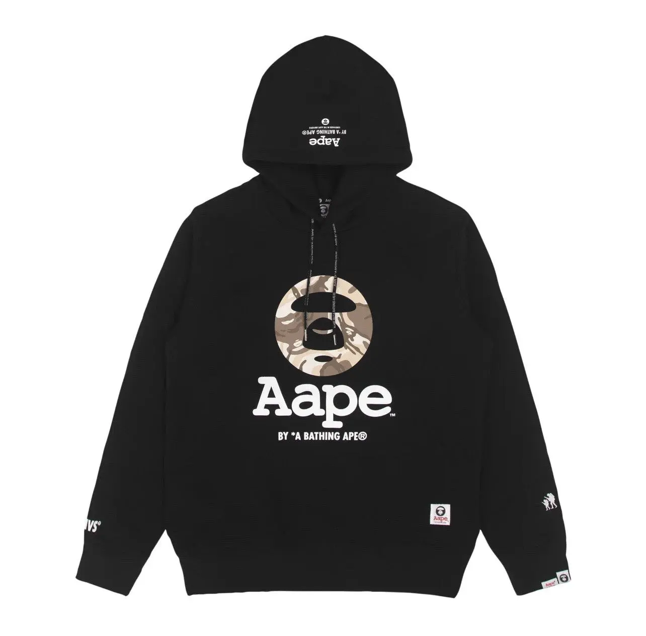 Aape by *A Bathing Ape Basic Hooded Sweater Black M7581XXK