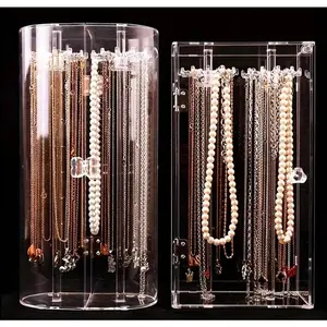 Transparent Necklace, Bracelet, and EarringDisplay Stand, Jewelry Holder Organizer - JewelryStorage Unit, Dustproof Jewelry Box. StorageSolution for Thanksgiving, Father's Day, orChristmas Gifts