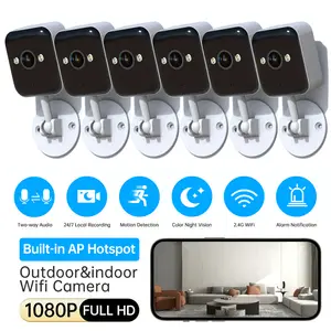 【Special Offer-100PCS】JOOAN FHD Smart Indoor Security Camera, Smart AI Home Camera, Night Vision, One-Touch Emergency Alarm, Motion Detection, High-Definition Video, Equipped With Built-In Floodlights, Two-Way Audio, Wi-Fi, Supports Smartphone Control