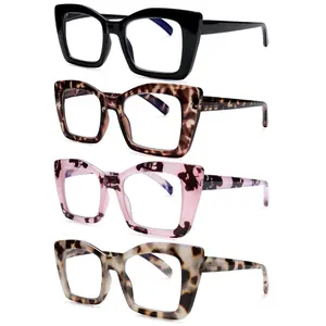 Oprah-Style Women's Reading Glasses Oversized  Blue Light Blocking Comfortable Spring Hinges Large Frame Glasses Set