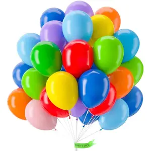 Party Balloons Packet Of 30 Pcs, For Valentine, Anniversary, Bachelorette, Or Birthday Party Decoration, Christmas Decor (Multicolor)