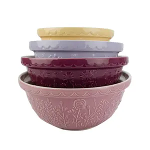 Mason Cash In The Meadow Pink Bouquet Mixing Bowl Set | Set of 4