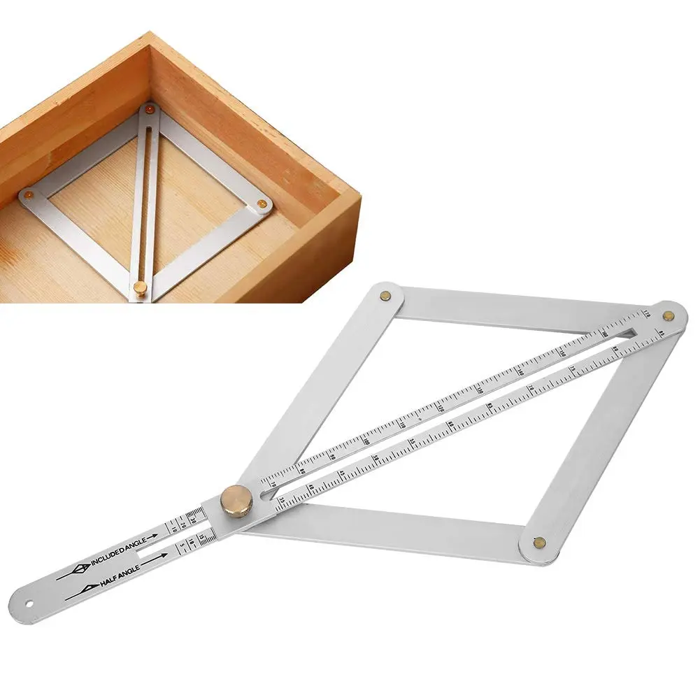 Stainless Steel Digital Corner Angle Finder, Miter Saw Bevel Gauge Protractor with Clear Scales, Precision Angle Measuring Tool for Woodworking Carpentry DIY