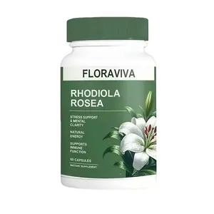 Rhodiola Rosea Capsules 500mg - Natural Adaptogen Supplement for Stress Support, Mental Focus & Energy - Non-GMO (60 Capsules)
