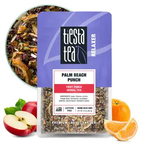 Tiesta Tea Palm Beach Punch | Fruit Punch Herbal Loose Leaf Tea | Caffeine | Free Tropical Blend with Apple | Carrots & Orange Ingredients | Brew Hot or Iced