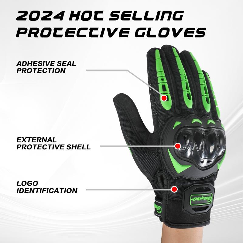 Wear-resistant and non-slip motorcycle riding gloves for men and women, breathable for all seasons, touchscreen compatible, protective and crash-resistant, ideal for outdoor motocross