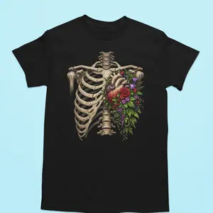Torso with Flowers Floral Top Unique Artistic Design for Unique Lovers