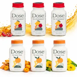 Dose Liver + Cholesterol Support Combo 2oz Shots, 3 Pack Each Formula, Daily Wellness Drink for Heart and Liver with Amla CoQ10 Curcumin Dandelion Pomegranate, 2025