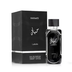 Lattafa Hayaati Eau de Parfum Spray for Men 3.4 Ounce - Woody Aromatic Fragrance with Apple Bergamot Cinnamon & Musk Notes Cruelty Free